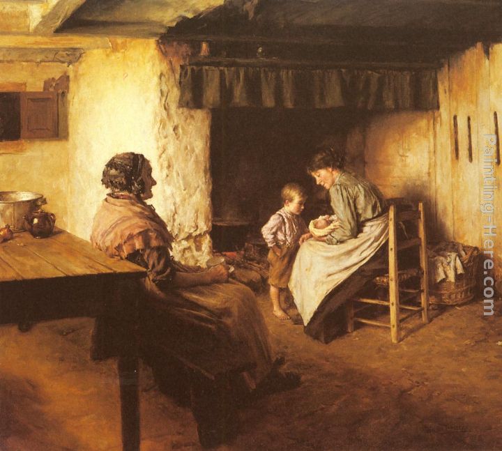 The New Arrival painting - Walter Langley The New Arrival art painting